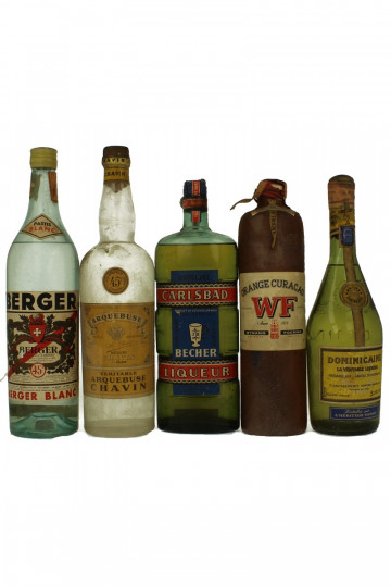 lot of  10 old Liquor Bot.40/50/60's 75cl