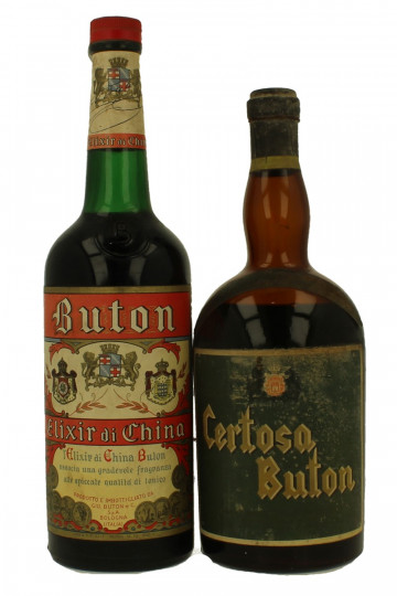 lot of 2 old Italian LIquor Buton China and Certosa (Italian Chartreause) Bot.1940/50's 75cl