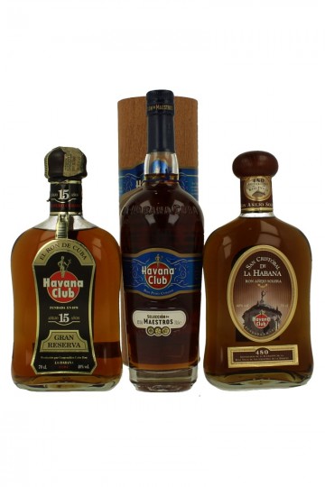Lot of 3 Havana CLub   Rum 3x70cl Gran Reserva - maestros-480 Aniversario