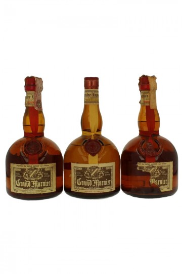 lot of 3 old Italian Grand Marnier Bot 60/70's 3x75cl 40%