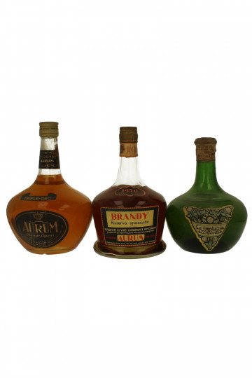 lot of 3 old Italian LIquor Aurum Bot.1940/50's 75cl