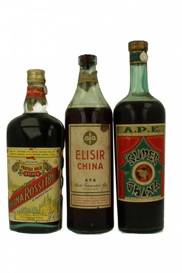 lot of 3 old Italian Liquor China Mixed Bot.1940/50's and 60's 75cl