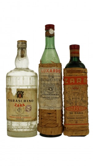 lot of 3 old Italian Liquor Maraschino bot 50's-60's 3x75cl 40%
