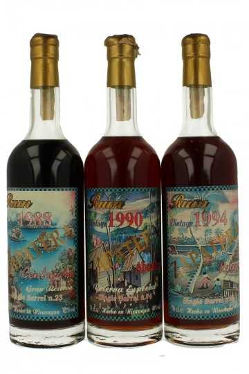 Lot of 3 old Rum Zapatera 3x70cl 1988-1990-1994 - Products