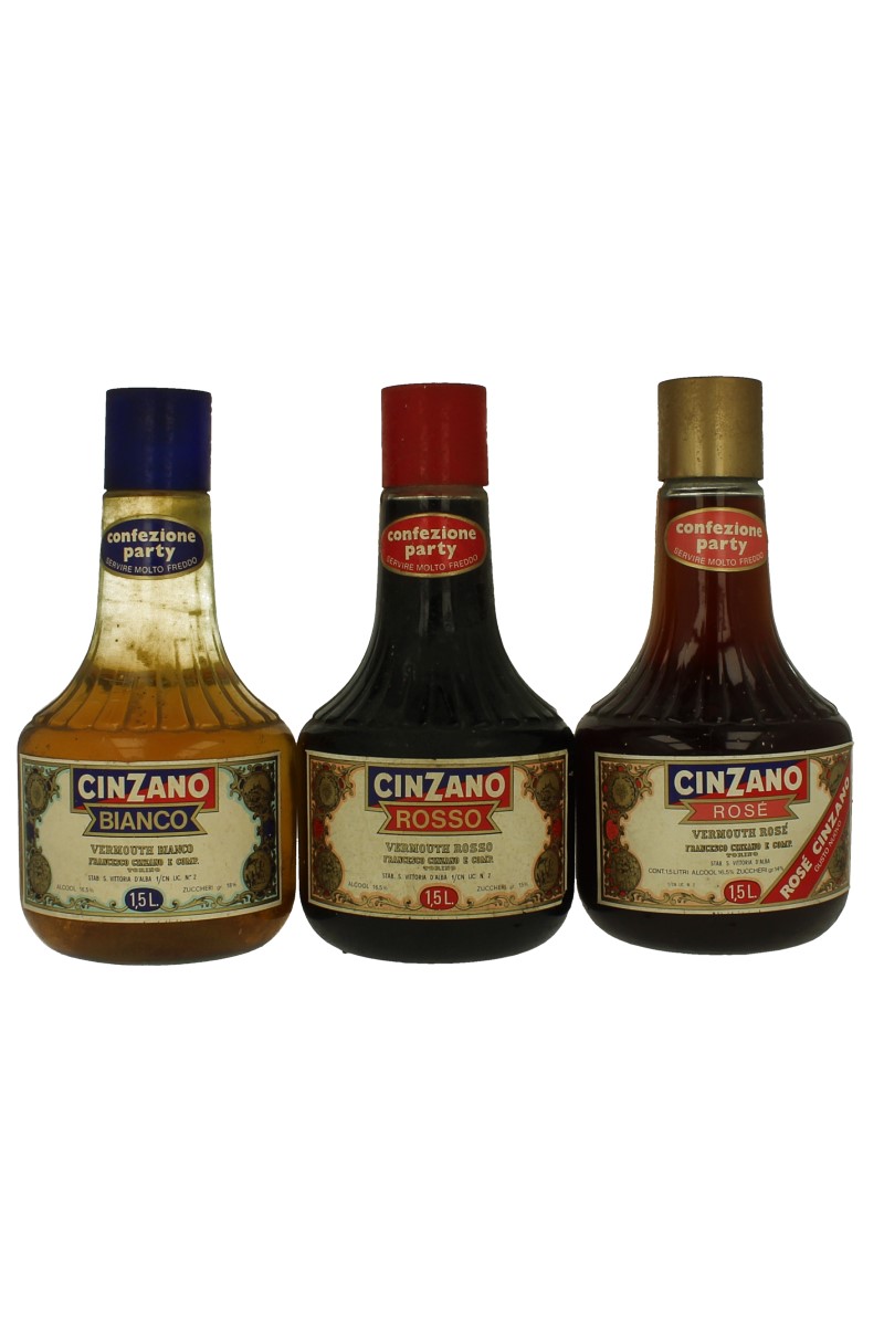 lot of 3 old Vermouth Cinzano Bot in the 40-50-60's 200cl