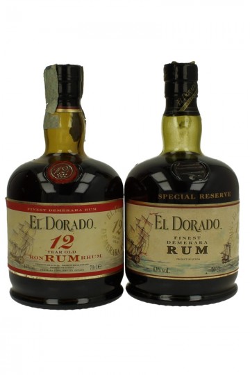 Lot of 4 El Dorado Rum 4x70cl Special Reserve -12 yo-21yo-25yo