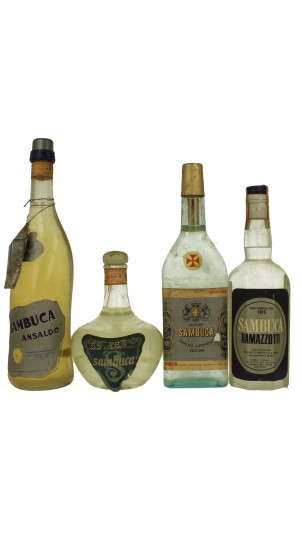 lot of 4  old Italian Liquor Sambuca Bot.40/50/60's 75cl