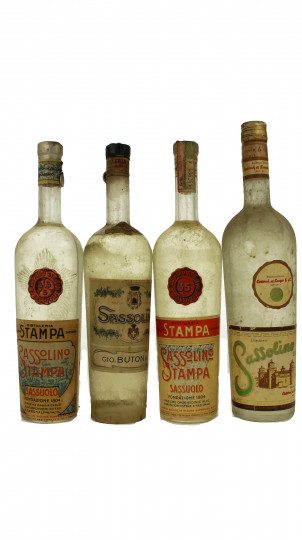 lot of 4  old Italian Liquor Sassolino Bot.40/50/60's 75cl
