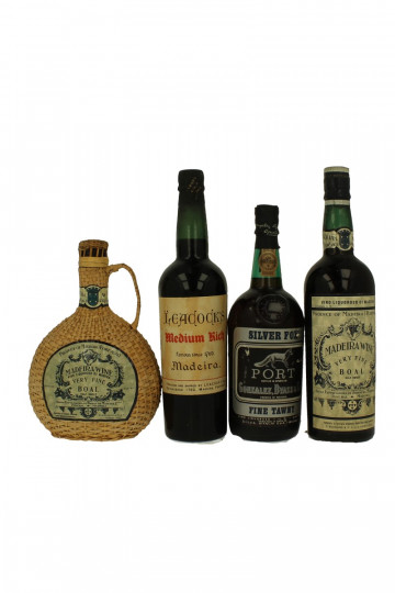 lot of  4  old  Wine madeira and Port BOTTLED IN THE 60'S -70'S 75cl