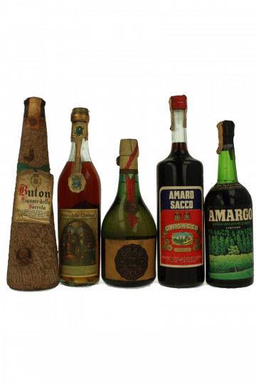 lot of  5 old Italian Liquor Amaro (Bitter) Bot.40/50/60's 75cl