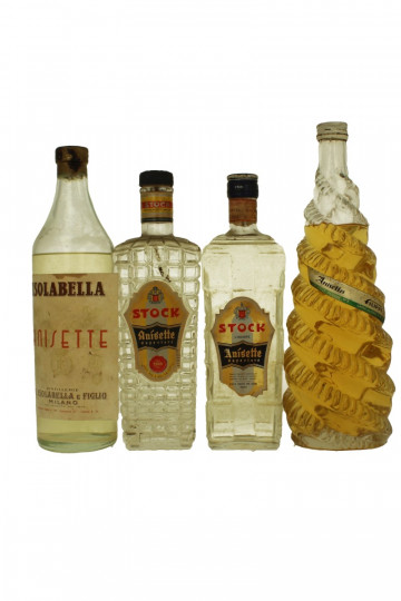 lot of 5  old Italian Liquor Anisette Bot.1940/50's 75cl