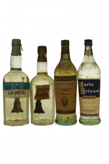 lot of 5  old Italian Liquor Anisette Bot.1940/50's 75cl