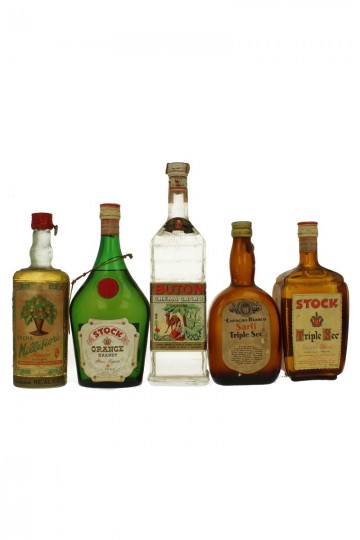lot of 5  old Italian Liquor bot 50's-60's 5x75cl 40%