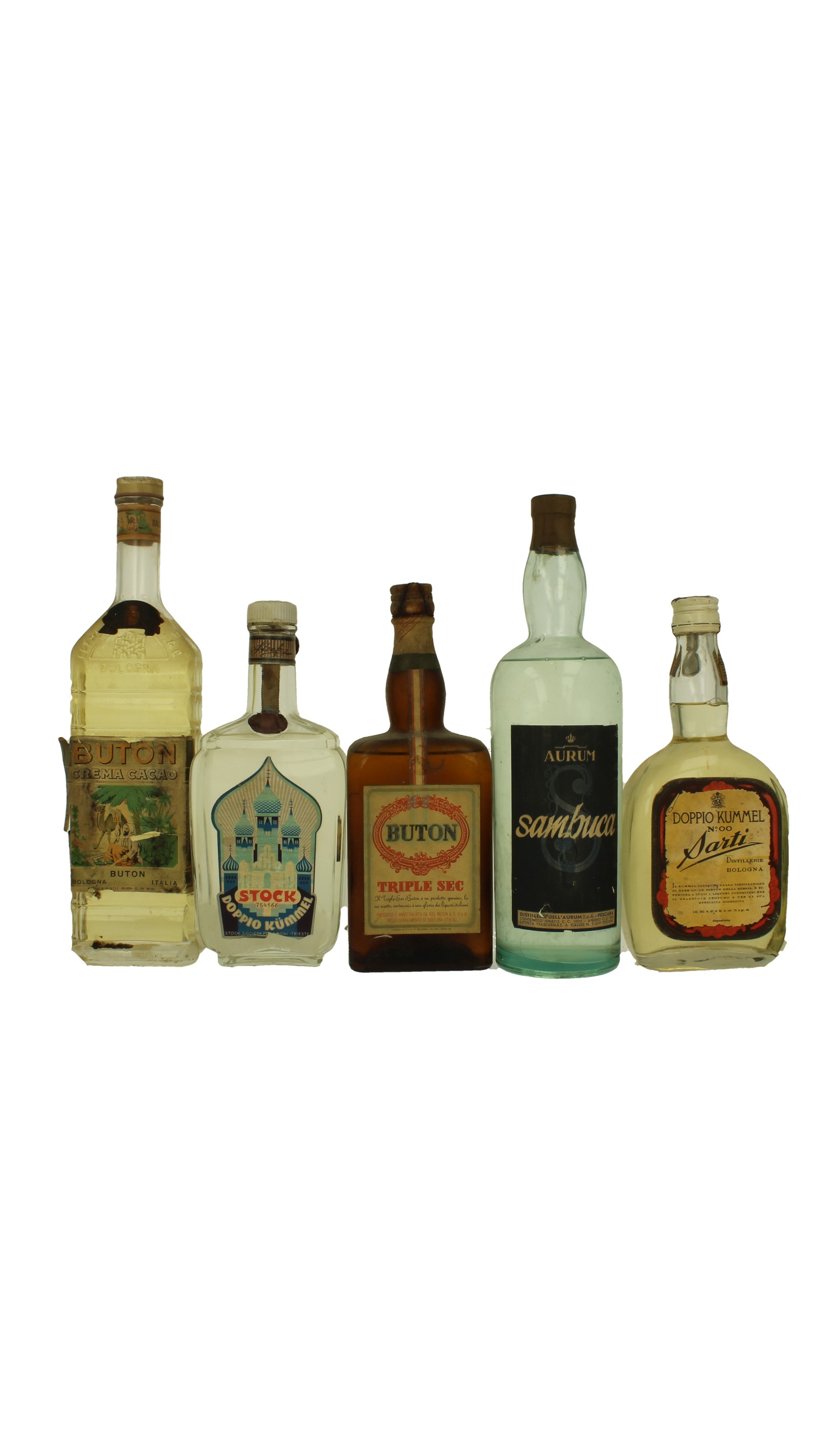 lot of 5 old Italian Liquor bot 50's-60's 5x75cl 40% - Products
