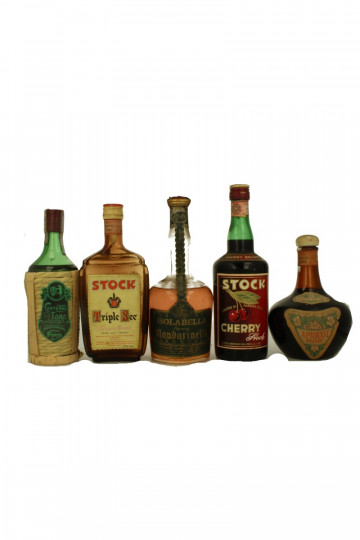 lot of 5  old Italian Liquor bot 50's-60's 5x75cl 40%