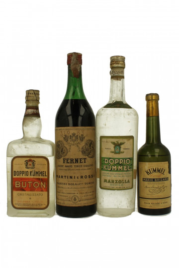 lot of  5 old Italian  Liquor Doppio Kummel & fernet Bot.40/50/60's 75cl