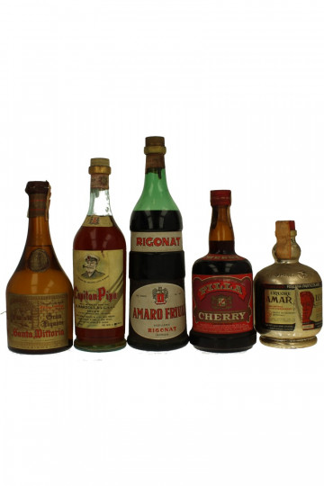 lot of  5 old Italian Liquor Mixed Bot.40/50/60's 75cl