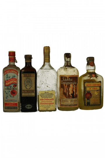 lot of  5 old Liquor Bot.40/50/60's 75cl