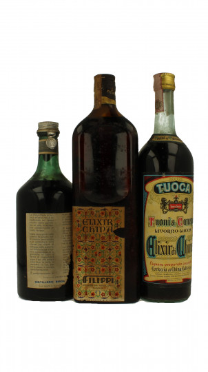 lot of 6  old Italian Liquor Elixir China Bot.40/50/60's 75cl