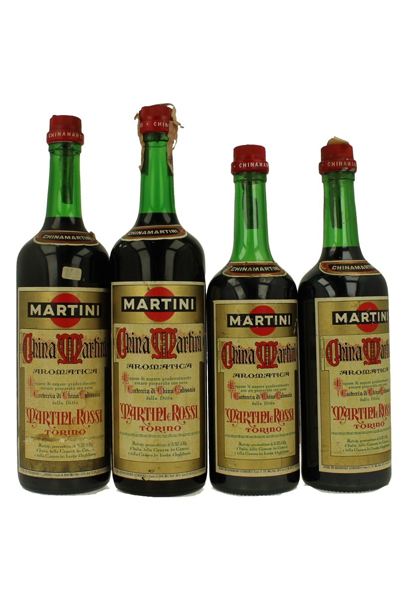 lot of 7 old Italian Liquor Elixir China Martini Bot 60/70's maybe