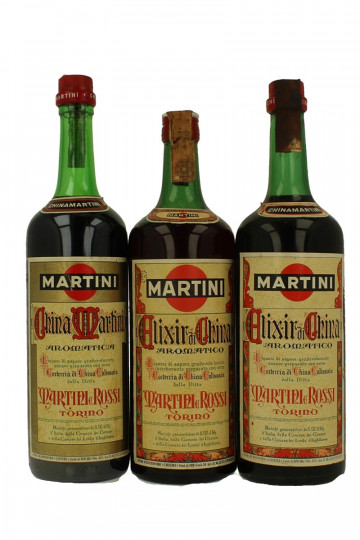 lot of 7 old Italian Liquor Elixir China Martini Bot 60/70's maybe 50's 100cl 31%