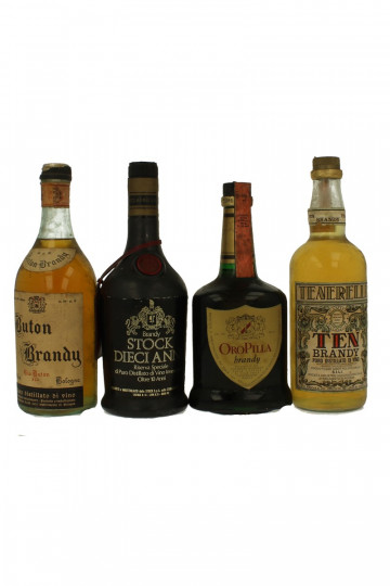 lot of 8 old Italian Brandy Mixed Bot 60's 75cl 40%