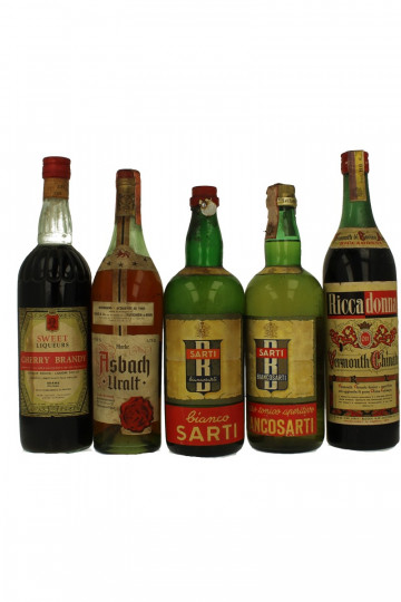 lot of  8 old Liquor Bot.40/50/60's 75cl