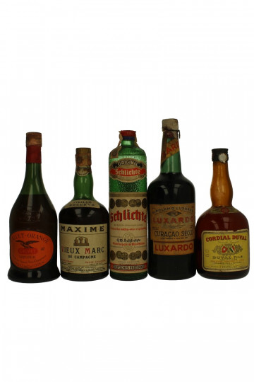 lot of  8  old  Liquor Bot in the 40-50-60's 75cl