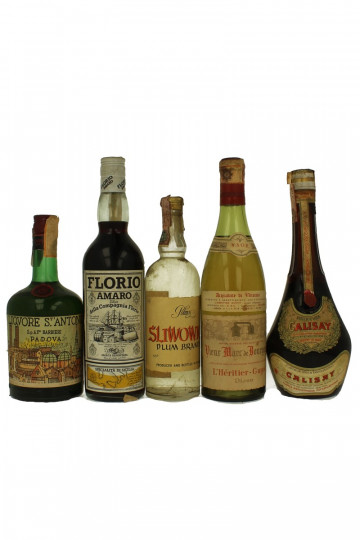 lot of 9 old Liquor Bot.40/50/60's 75cl