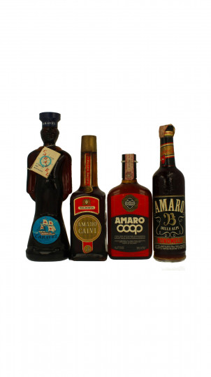 lot of Italian Liquor Old Amaro bitter Bot 50/60/70's 4x75cl