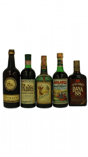 lot of Italian Liquor Old Amaro Bot 50/60/70's 5x75cl