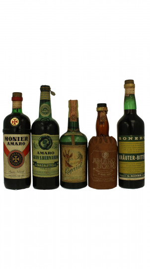 lot of Italian Liquor Old Amaro Bot 50/60/70's 5x75cl