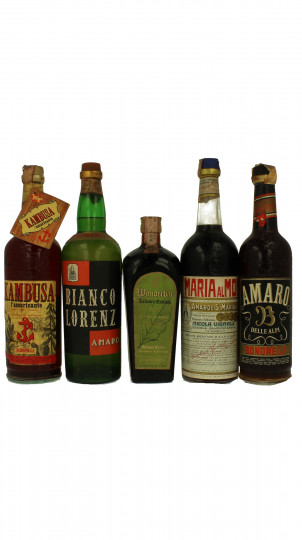 lot of Italian Liquor Old Amaro Bot 50/60/70's 5x75cl