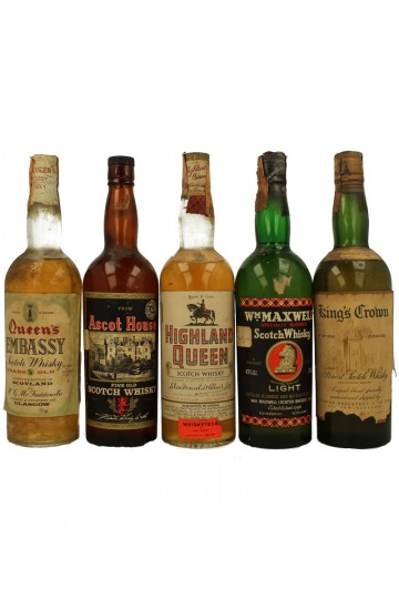 LOT OF  OLD BLENDED  Amazing drinking bottles Cork Cap Bot. 60's 15x75cl IMPORTANT: FOR SHIPMENT COST ASK BEFORE PLACE ORDER