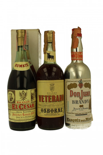 Lot of Old Spanish Brandy 5 Bottles - Bot.70's 75cl 40%
