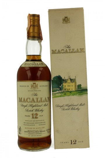 MACALLAN 12 years old BOTTLED IN THE  80'S 75cl 43% OB- Giovinetti Import