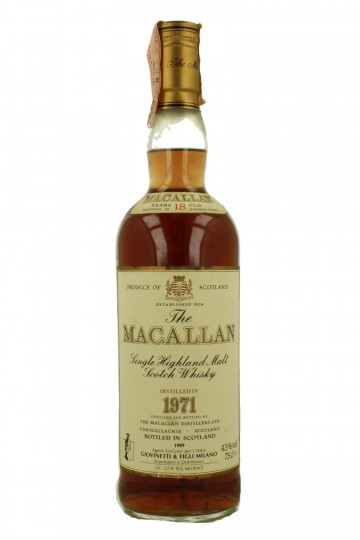 MACALLAN 18 YEARS OLD 1971 1989 75cl 43% OB  - Giovinetti Import- NO Box
