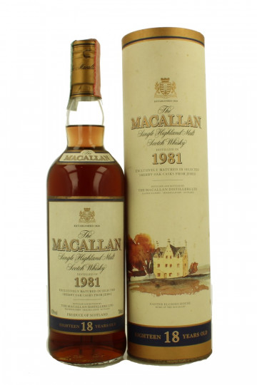 MACALLAN 18 years old 1981 70cl 43% OB- Sherry oak cask - imported by Giovinetti