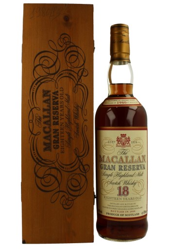 Macallan 18yo 1980 1999 70cl 40 Gran Reserva Products Whisky Antique Whisky Spirits