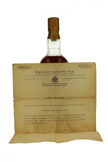 MACALLAN 1957 1982 75cl 43% OB -Red Stripe Very bad label NO Box