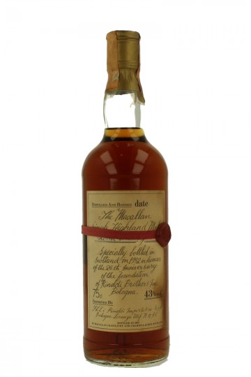 MACALLAN 1957 75cl 43% OB - Rinaldi Import Red stripes  Handwrite label NO Box