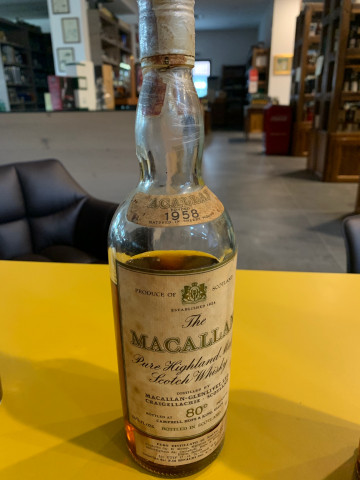 MACALLAN 1958 75cl 43% OB LOW LEVEL Opened bottle