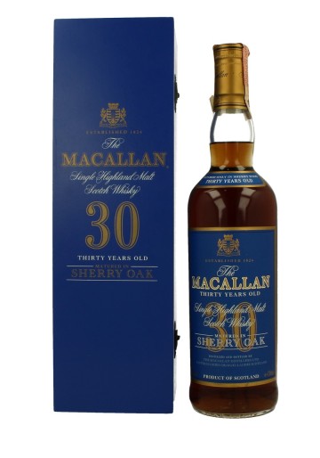 MACALLAN 30yo 70cl 43% SHERRY OAK -BLUE WOODEN BOX