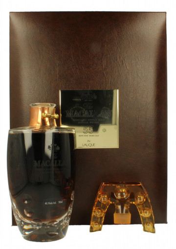 MACALLAN 55 Year Old Released in 2007 70cl 40.1% Crystal Lalique Six Pillars Collection No.2