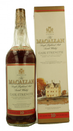 MACALLAN Cask Strength 10 Years Old Bot in The 90's early 2000 100cl 58.8% OB  -