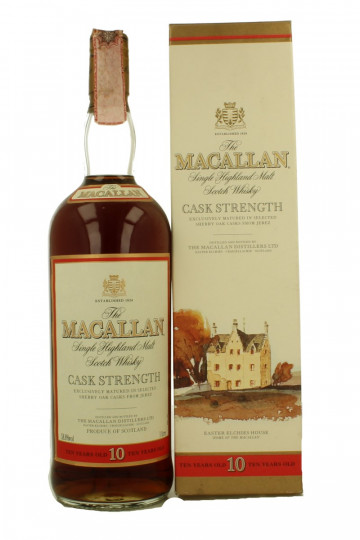 MACALLAN Cask Strength 10 Years Old Bot in The 90's early 2000 100cl 58.8% OB  -