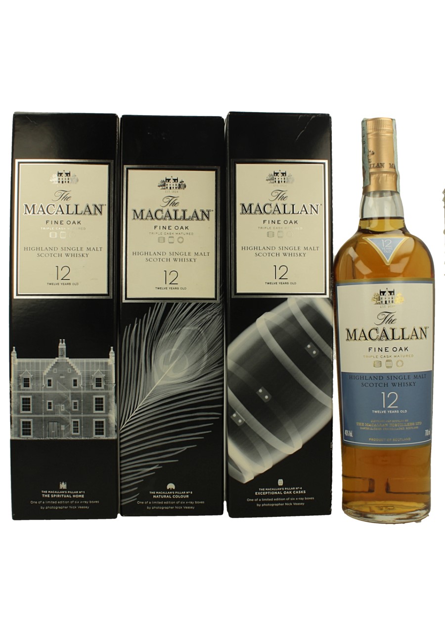 Macallan Fine Oak 12yo 40 Ob Nick Veasey X Ray Six Pillar Products Whisky Antique Whisky Spirits