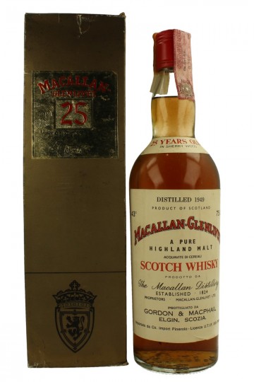 MACALLAN GLENLIVET 25yo 1949 75cl 43% Gordon MacPhail Sherry Wood