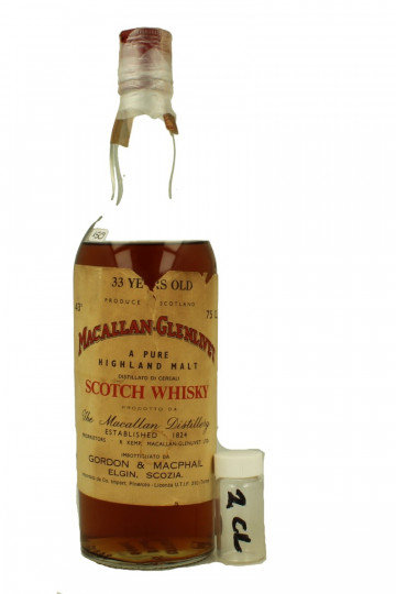 MACALLAN GLENLIVET SAMPLE 33 years old - Bot. in The 70's 2CL 43% G&M SAMPLE 2 CL AMAZING WHISKY  !!!! IS NOT A FULL BOTTLE BUT SAMPLE