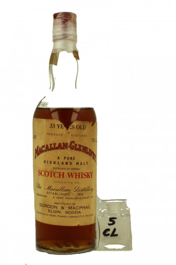 MACALLAN GLENLIVET SAMPLE 33 years old - Bot. in The 70's 5CL 43% G&M SAMPLE 5 CL AMAZING WHISKY  !!!! IS NOT A FULL BOTTLE BUT SAMPLE